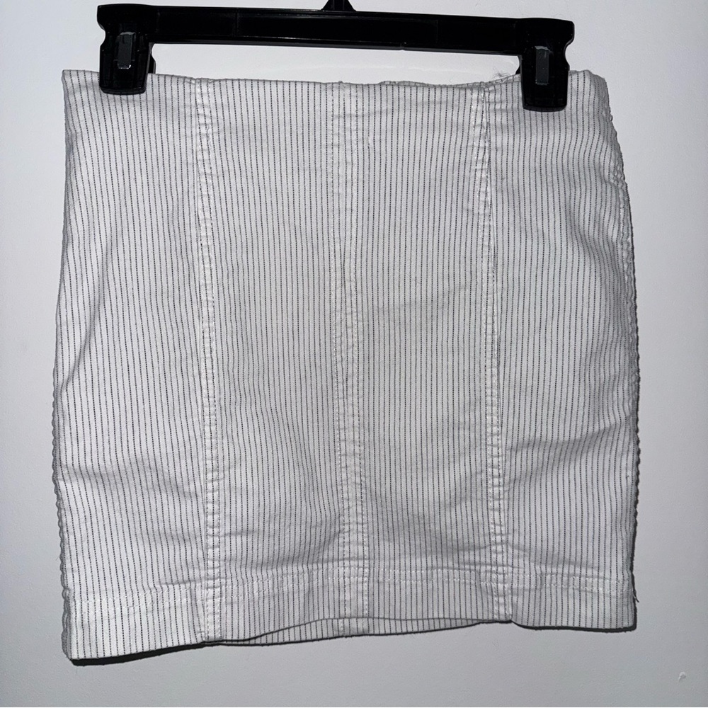 FREE PEOPLE White and Black Mini Skirt